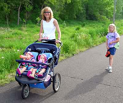 Mom and the kids all go.