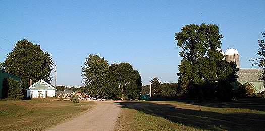 Warner driveway looking east.